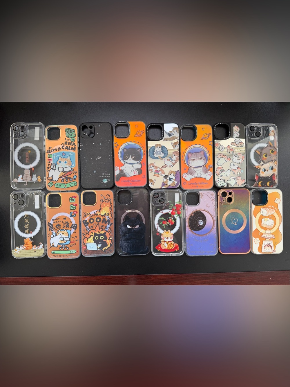 Lot of 16 MagSafe Compatible iPhone 13/14 Cases Cat Kitty Cute Rainbow Puppy